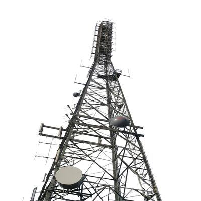 Menara Baja Sudut 4 Kaki yang dibangun dari baja dengan baut, mur, dan ring yang memenuhi standar DIN 7990 dan ISO 6507 1 untuk keamanan dan perakitan