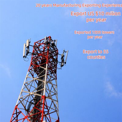 Menara Baja Angular Berkaki 4 yang dirancang untuk memenuhi standar ANSI TIA dan EN yang menawarkan dukungan untuk proyek infrastruktur telekomunikasi dan listrik