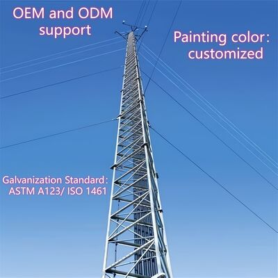 Menara Kawat Guyed yang menampilkan kepatuhan desain dengan standar ANSI/TIA-222-G-H-F dan EN Eropa untuk kinerja struktural