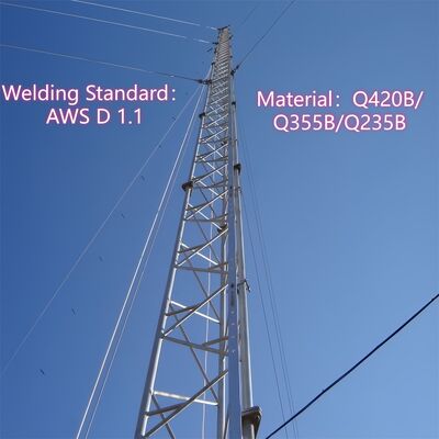 Guyed Wire Tower manufactured strict adherence international standards including ANSI/TIA-222 EN/1991-1-4