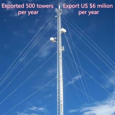 Steel Guyed Wire Tower dirancang dengan kekuatan benturan nilai KV 27 joule pada berbagai suhu memastikan kinerja