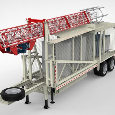 Menara Teleskop 15-30M Galvanized Steel Truck dipasang antena komunikasi 40M/S Windproof