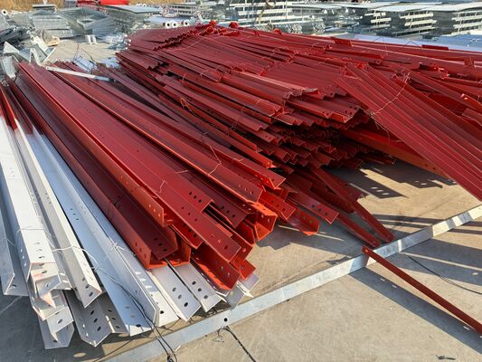 Badan Menara Baja Sudut 3 Kaki Menara Segitiga dengan Kemiringan Sama atau Kemiringan Variabel dan Penampang Baja Sudut untuk Komunikasi