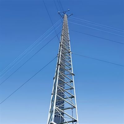 20m-200m High Power Hot Dip Galvanized Guyed FM TV Broadcast Transmission Tower for Radio Television Signal Transmission
