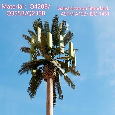 12 18 24M Park Scenic Bionic Tree Disamarkan Galvanized Steel Self Supporting Outdoor 5G 4G Wifi Menara Telekomunikasi