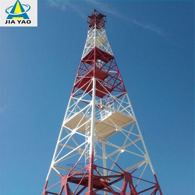 Menara Antena Bertenaga Surya Dengan Cadangan Baterai Baja Galvanis 22 32 42M 4G 5G Tiang Telekomunikasi