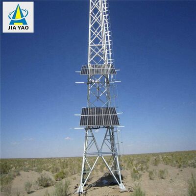 Menara Antena Panel Surya Darurat Hot Dip Galvanis 18 28 38M 5G 4G Menara Telekomunikasi Bantuan Bencana