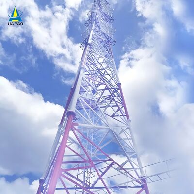 17 27 37M 3 Leg Tubular Galvanized Steel Multi Band Outdoor 5G 4G Microwave TV Signal Komunikasi Mast