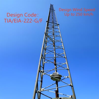 19 29 39M Multi Sinyal 3 Kaki Tubular Baja Galvanis Mandiri Luar Ruangan 5G 4G Tiang Radio Microwave