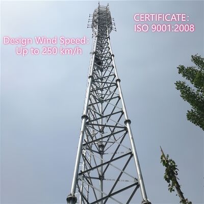 18 28 38M 3 Leg Tubular Steel Galvanized Multi Frequency Outdoor 5G 4G Wifi TV Broadcast Komunikasi Tower