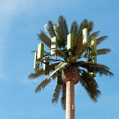 Menara Pohon Bionik 38M dibangun dengan baja galvanis dan plastik tahan UV memastikan daya tahan dan ketahanan korosi