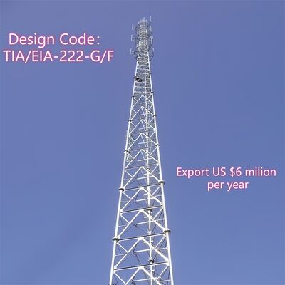 35M tahan cuaca 3 kaki menara baja tabung dirancang untuk telekomunikasi gelombang mikro pengamatan dan pemantauan instalasi