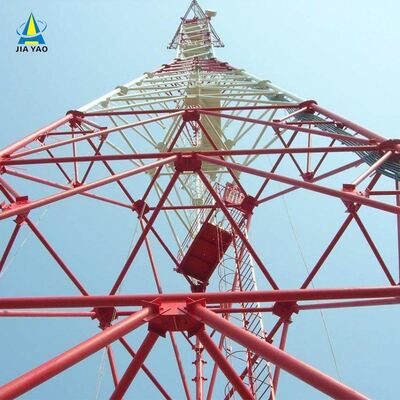Struktur Galvanis Menara Baja Tubular Berkaki 3 40M Cocok untuk Microwave Telekomunikasi dan Aplikasi Observasi