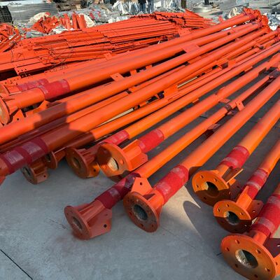 Menara Baja Tubular 55M Tahan Cuaca 3 Kaki dengan Kekuatan Dampak Tinggi untuk Instalasi Telekomunikasi Microwave dan Keamanan