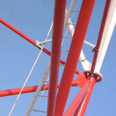 Menara Baja Tubular Berkaki 3 yang Kuat Cocok untuk Microwave 4G 5G dan Sistem Keamanan dengan Konstruksi Baja Tarik Tinggi