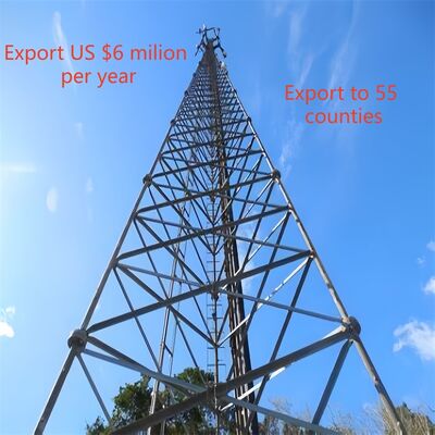 Heavy Duty 3 Legged Tubular Steel Tower Galvanized Telecom Structure Dirancang untuk Hidup Panjang di Luar Ruang 5G 4G Microwave1