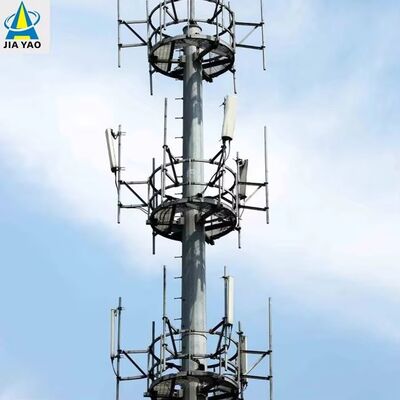 20M 30M IP68 Menara Monopole Tersegel Tahan Korosi Untuk Area Kabut Garam Pesisir