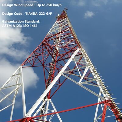 3 Leg Angular Customized Multi-Circuit Lattice Tower For Communication Transmission Telecom Dual Use