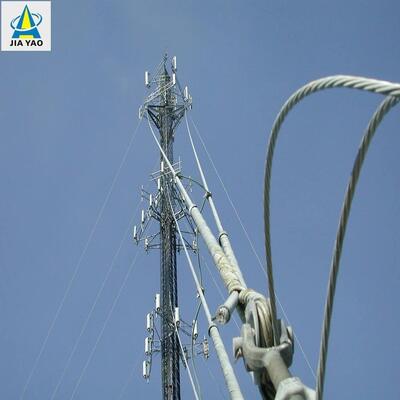 Guyed Wire Steel Telecom Tower Fast Delivery Custom Prefabricated Modular Easy Installation