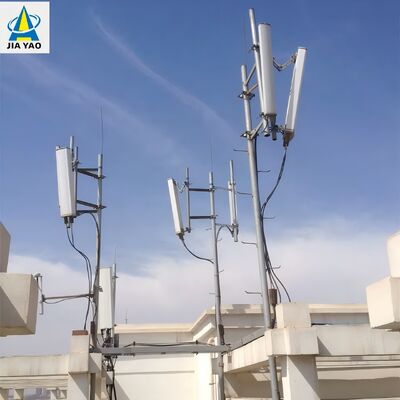 Menara Komunikasi Sel Kecil Monopole 10M 20M Profil Rendah Dipasang di Atap Untuk Peningkatan Sinyal 5G