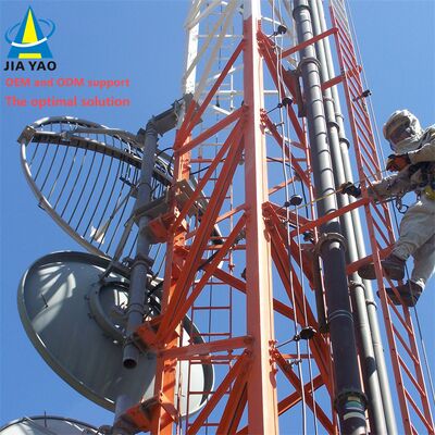 Menara Sel Kecil Kompak Sudut 3 Kaki Terintegrasi Dengan Catu Daya Untuk Jaringan Edge 5G