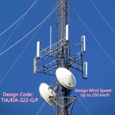 Wireless 5G Millimeter Wave Guyed Wire Tower Custom Design For Smart Telecom Deployment