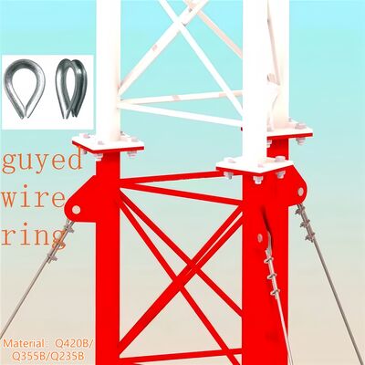Wireless Communication Galvanized Guyed Wire Tower Wind Resistant For 5G Signal Transmission
