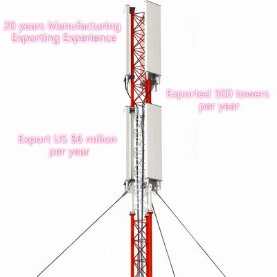 20M 30M Guyed Wire Tower Stable Structure For Urban Telecom Base Station