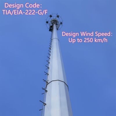 12 33M Offshore Marine Grade Steel Telecommunication Tower Salt Spray Resistant For Sea Platform