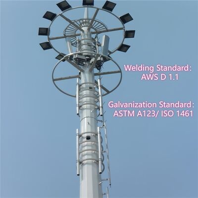 Menara Monopole Desain Modular 26M Untuk Cakupan 5G Area Padat Perkotaan