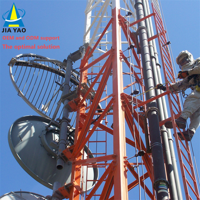 Perlindungan Petir 32M Menara Baja Sudut Berkaki 3 Untuk Stasiun Pangkalan 5G Taman Industri