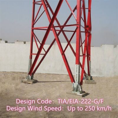 Perlindungan Petir 32M Menara Baja Sudut Berkaki 3 Untuk Stasiun Pangkalan 5G Taman Industri