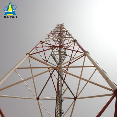 Menara Telekomunikasi Tabung Berkaki 3 Tahan Getaran 40M Untuk Komunikasi Stasiun