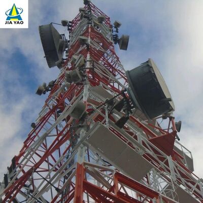 Menara Komunikasi Berkaki 4 Tahan Cuaca 48M Untuk Bangunan
