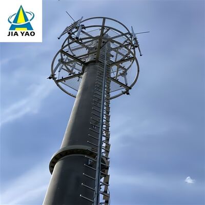 Menara Telekomunikasi Monopole Galvanis Hot-dip Tahan Getaran 24M