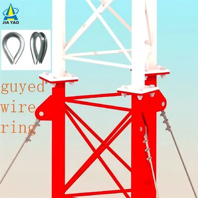 38M Guyed Wire Steel Tower Hot Dip Galvanized For Long Distance Microwave