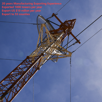 28M Corrosion Resistant Guyed Tower Low Foundation Cost For Desert Region