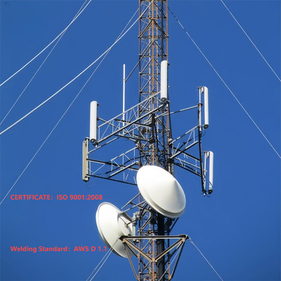 32M Wind Resistant Guyed Communication Tower For Island Telecom Coverage