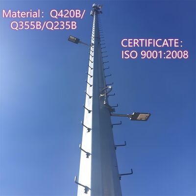 13 20 34 Meter Struktur Tersegmentasi Menara Monopole Penanganan Mudah Untuk Jaringan Kampus Sekolah