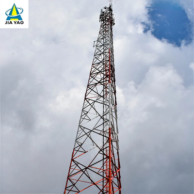 40M 52M 70Meter Lubang Pra Bor Menara Baja Sudut Berkaki 3 Untuk Telekomunikasi Stasiun Jalan