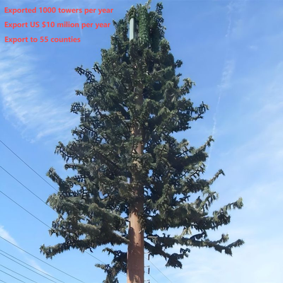 12 22 30Meter Q355 Steel Bionic Tree Communication Tower Untuk Lanskap Kota Perkotaan