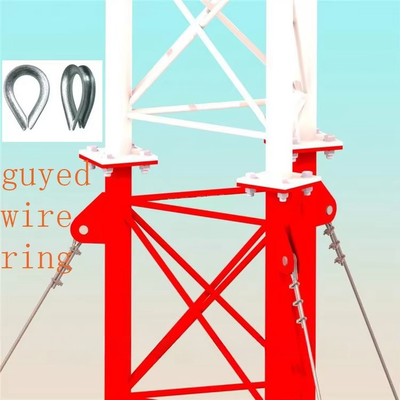 48 50 60M Menara Kawat Guyed yang Dapat Disesuaikan Ketegangan untuk Cakupan Sinyal Padang Rumput