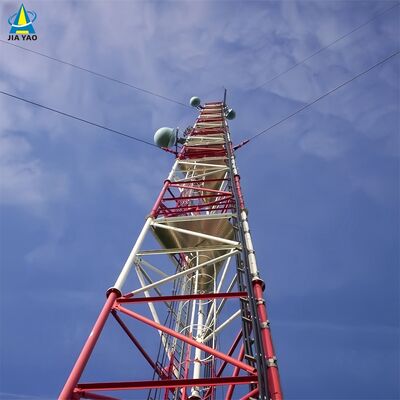48 50 60M Menara Kawat Guyed yang Dapat Disesuaikan Ketegangan untuk Cakupan Sinyal Padang Rumput