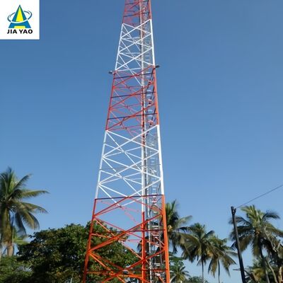 38 46 52M Hot Dip Galvanis Menara Baja Sudut 3 Berkaki Las Gratis Untuk Perakitan Lapangan Cepat