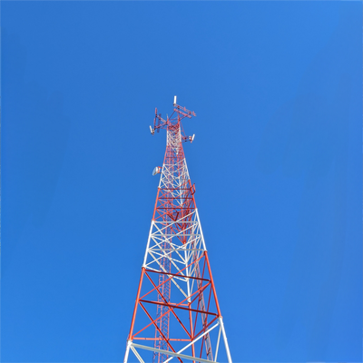 48 50 60M Hot-Dip-Galvanis 3 Tabung Peredam Getaran Menara Telekomunikasi Untuk Stasiun Komunikasi