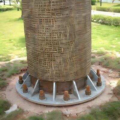Menara Komunikasi Kamuflase Pohon Pinus Bionik Ramah Lingkungan 35M Cakupan Sinyal Area Pemandangan Struktur Baja Galvanis Hot-DIP Seumur Hidup 30 Tahun