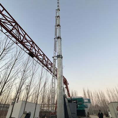 Menara Tiang Teleskopik Baja Portabel 12m - 25m untuk Stasiun Pangkalan Seluler dan Pengawasan Acara Sementara dengan Sistem Pengangkat Elektrik dan Basis Pemasangan Cepat