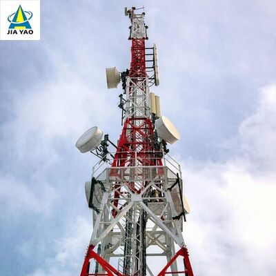 Menara Komunikasi Baja Sudut Berkaki 4 Seismik Kelas ANSI/TIA-222 Tiang Kisi Standar untuk Pemasangan Antena Radio TV