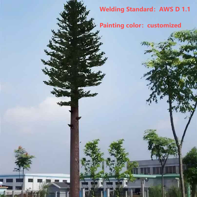 Menara Pohon Pinus Bionic Kamuflase Ramah Lingkungan untuk Jaringan Nirkabel 5G Integrasi Estetika Pabrik Tiang Komunikasi Pohon Palem Bionic
