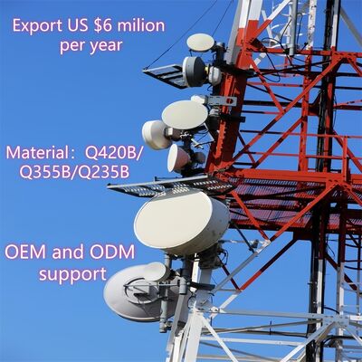 Menara Kisi Baja Sudut Berkaki 4 Tugas Berat dengan Struktur Penahan Beban yang Dioptimalkan untuk Infrastruktur Telekomunikasi Pedesaan Standar ANSI/TIA-222-G